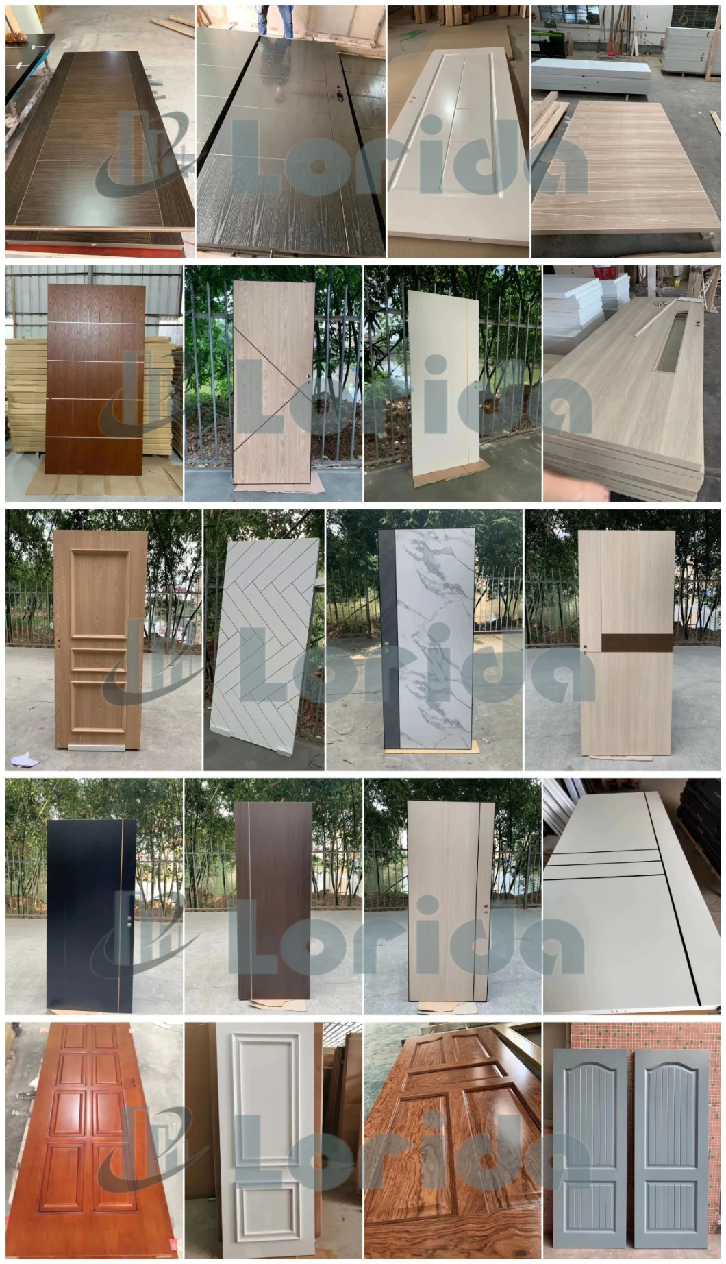 Soundproof Prehung Interior Flush Plywood Entry Door Mahogany Solid Wooden Veneer Others Exterior Doors Design