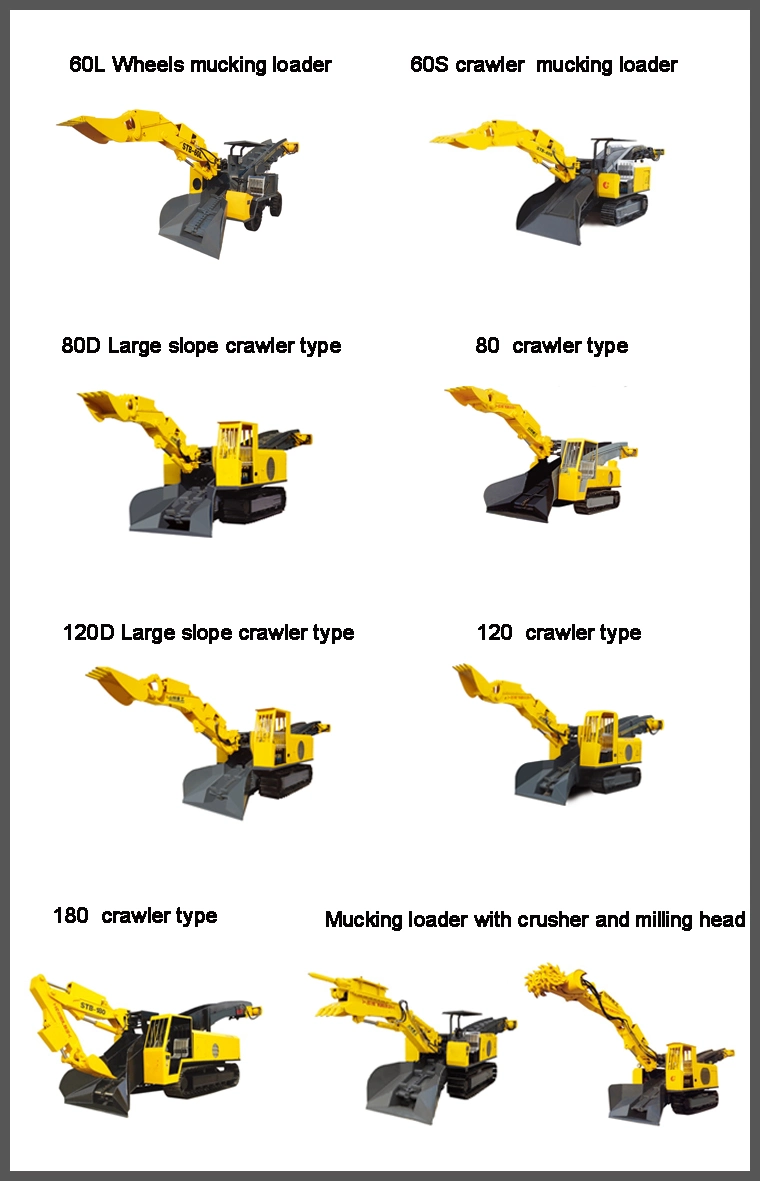 Zwy-100 Type Hydraulic Hard Rock Mucking Machine Mucking Machine